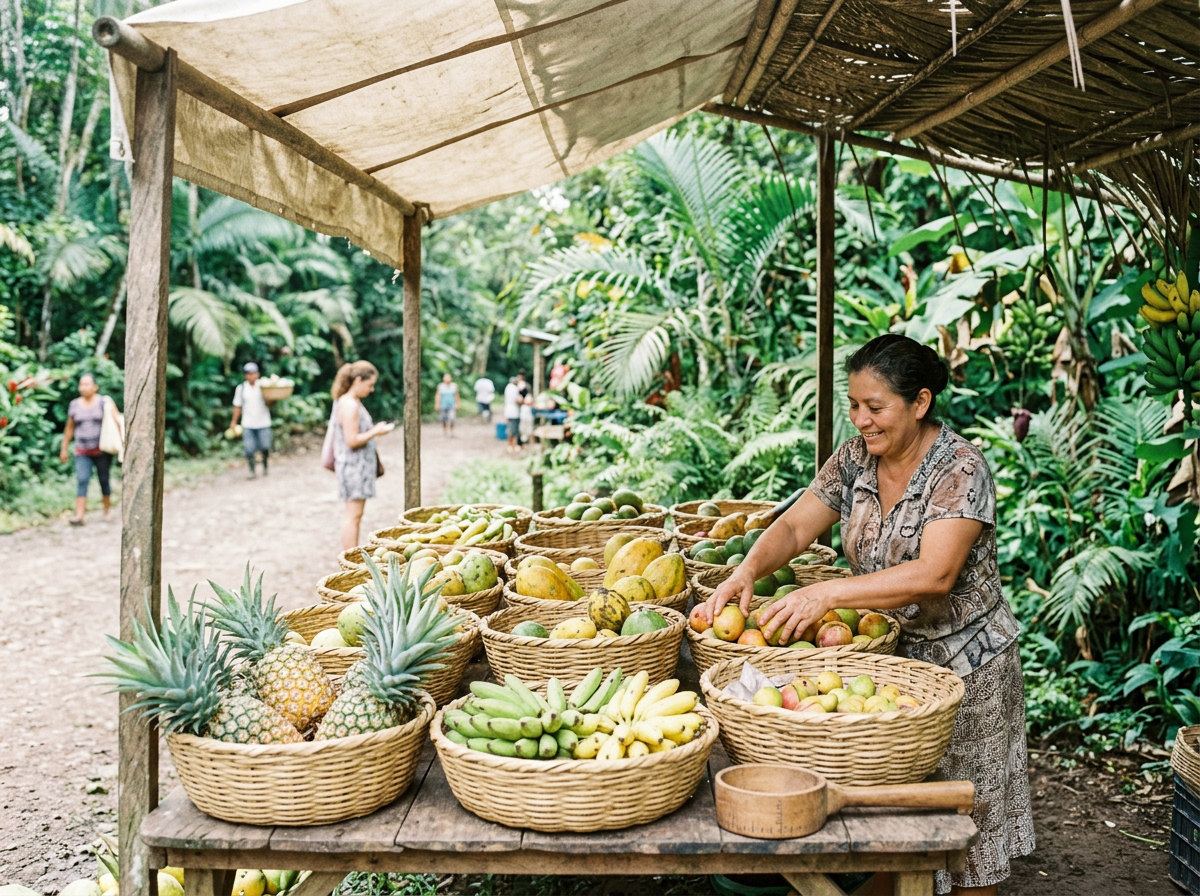 Fresh local produce at a Southern Zone farmers market
