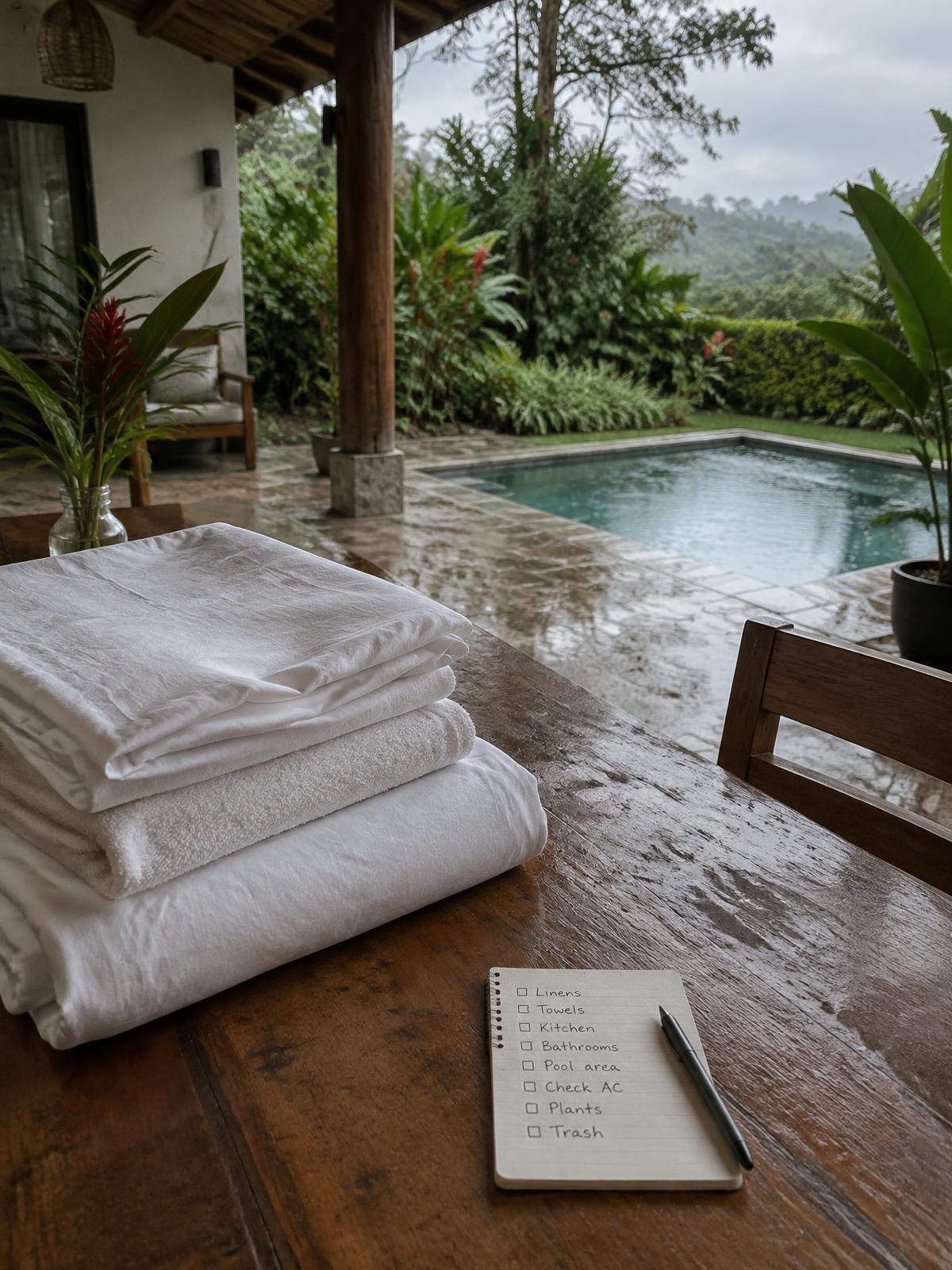 Interior of a managed short-term rental in Costa Rica